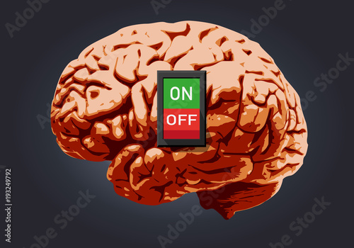 cerveau - Interrupteur - concept - intelligence - connexion - réfléchir - conception - réflexion - solution - idée