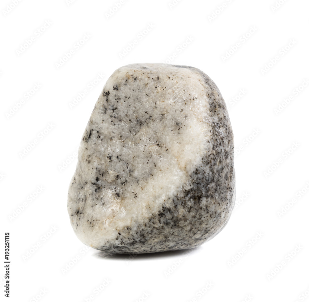 Obraz premium Single natural stone on white background, close-up