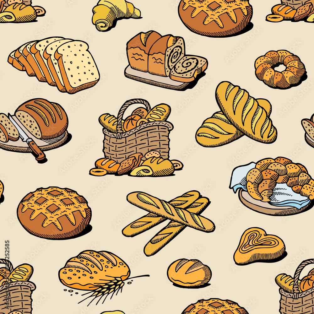 Photography Bakery and bread vector baking breadstuff meal loaf or baguette baked by baker i