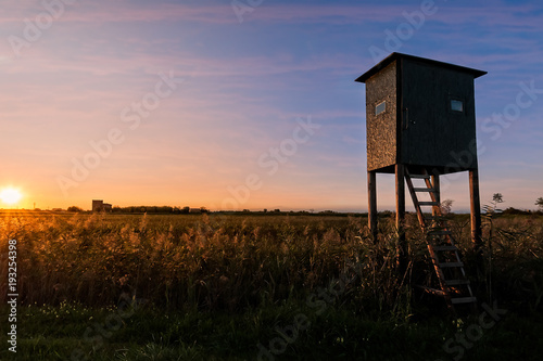 Hunter tower at sunset.