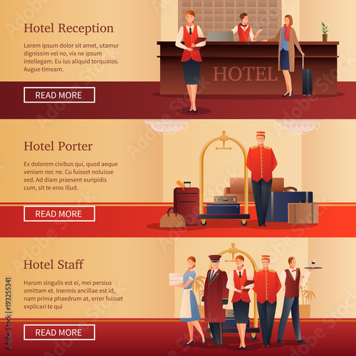 Hotel Personnel Flat Banners