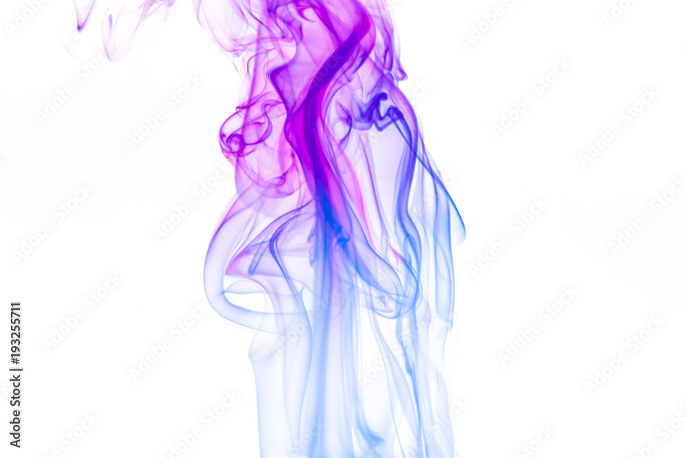 Colored smoke on white background Colored smoke on white background