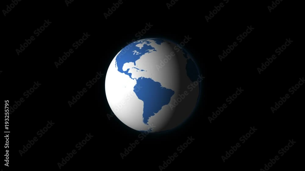 3D planet Earth rotating LOOP. 3D planet Earth rotating LOOP.
