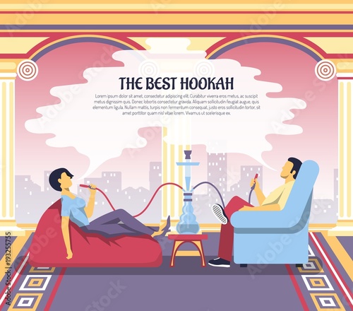 Hookah Smoking Lounge Advertisement Poster