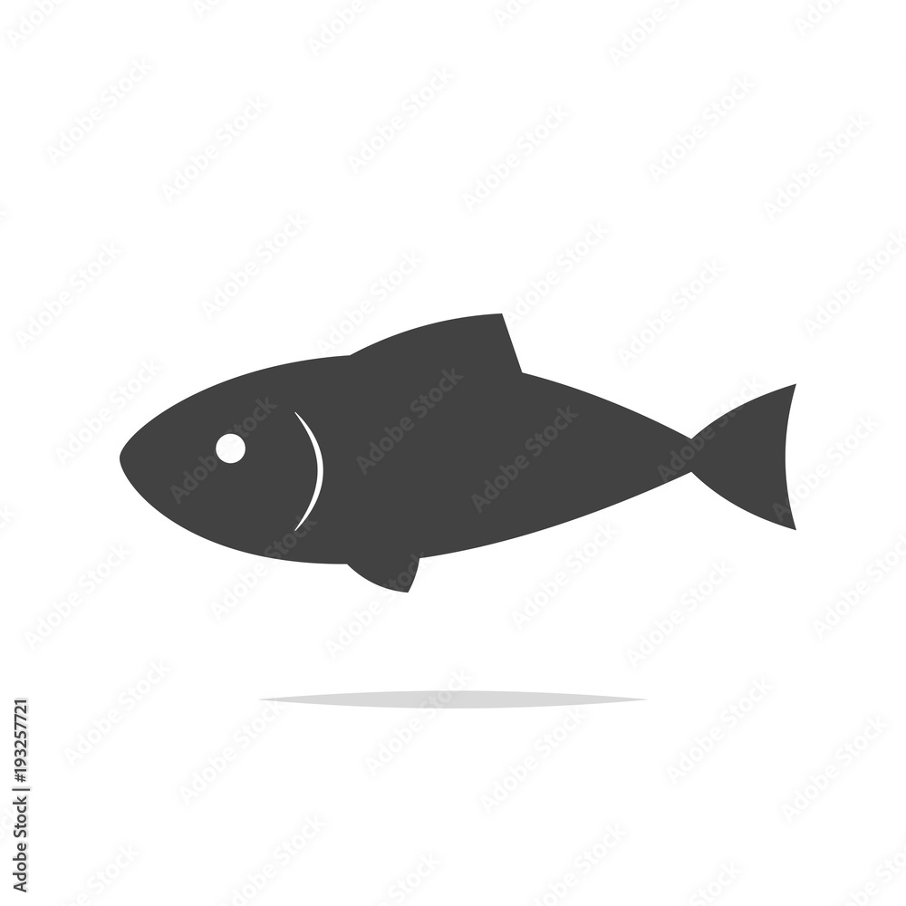Fish icon vector isolated