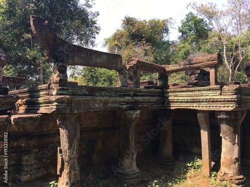 Angkor Wat in Siem Reap  Cambodia. Ancient Khmer stone temple ruins in jungle forest