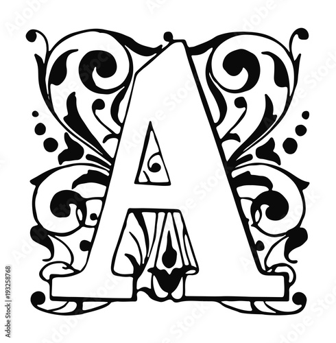 Letter A Ornament Decoration No.2 #vector