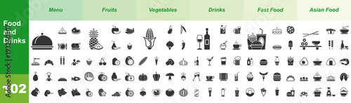 Food and Drinks, 102 Iconset (Green)