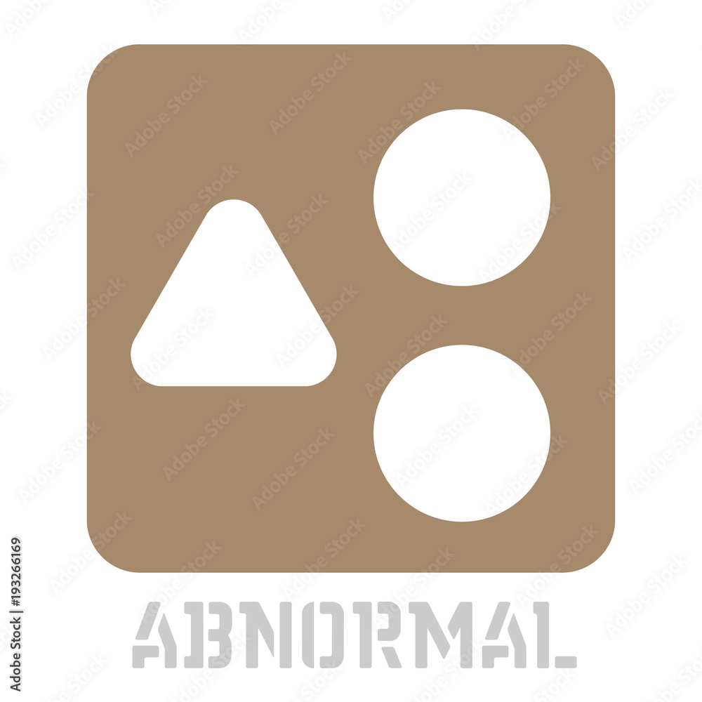 Abnormal conceptual graphic icon. Design language element, graphic sign.
