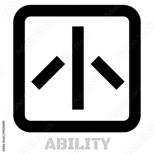 Ability conceptual graphic icon. Design language element, graphic sign.