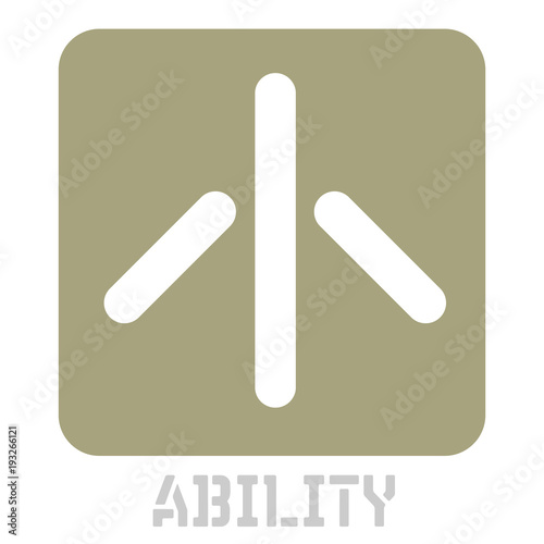 Ability conceptual graphic icon. Design language element, graphic sign.