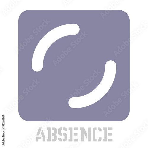 Absence conceptual graphic icon. Design language element, graphic sign.