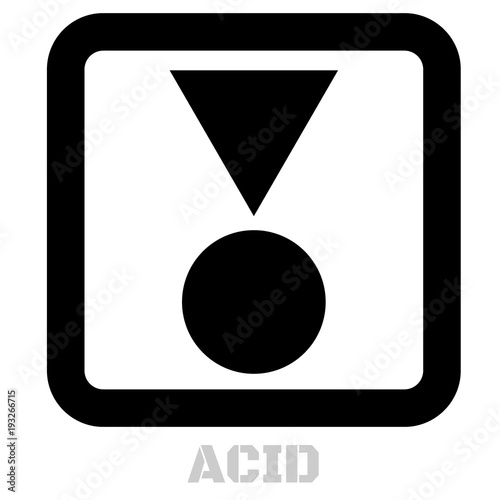 Acid conceptual graphic icon. Design language element, graphic sign.