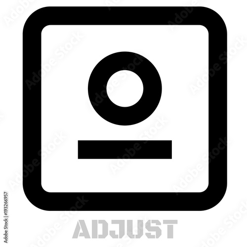 Adjust conceptual graphic icon. Design language element, graphic sign.