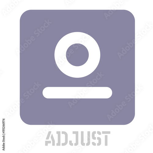 Adjust conceptual graphic icon. Design language element, graphic sign.