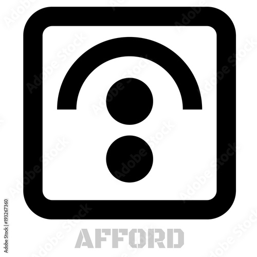 Obraz na plátně Afford conceptual graphic icon