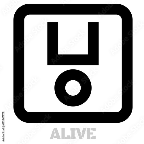 Alive conceptual graphic icon. Design language element, graphic sign. photo