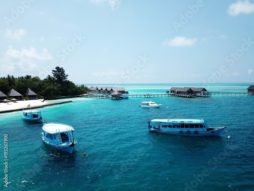 Aerial view of Gangehi island, Maldives