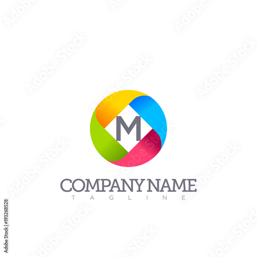 M LETTER LOGO MODERN TEMPLATE