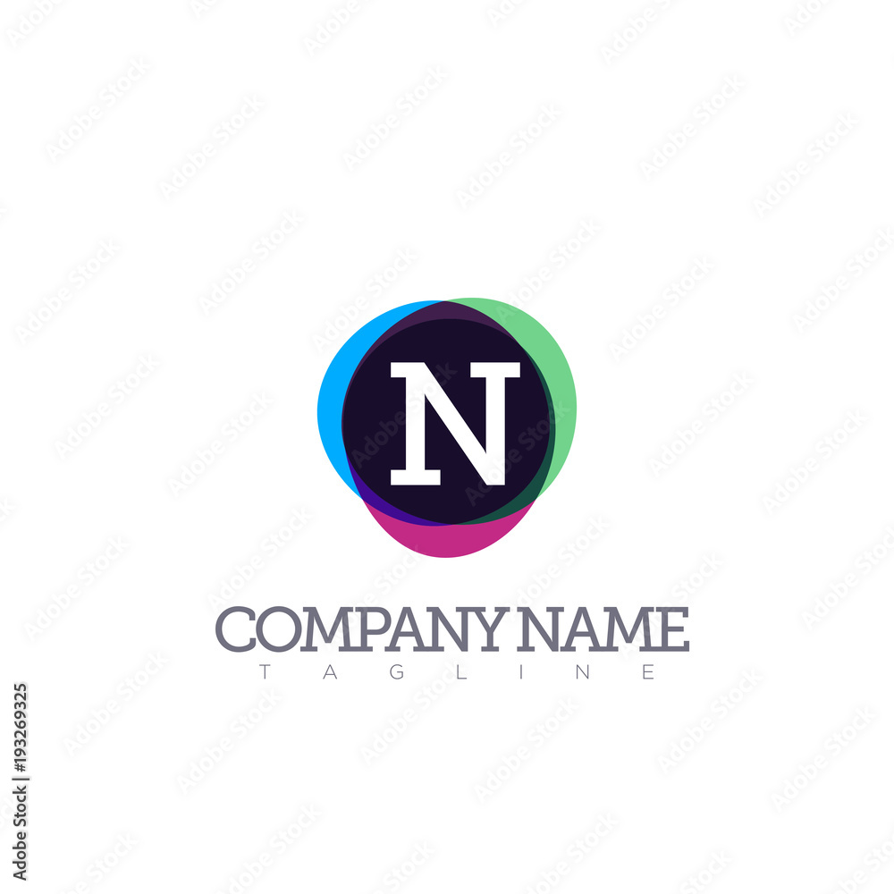N LETTER LOGO MODERN TEMPLATE N LETTER LOGO MODERN TEMPLATE