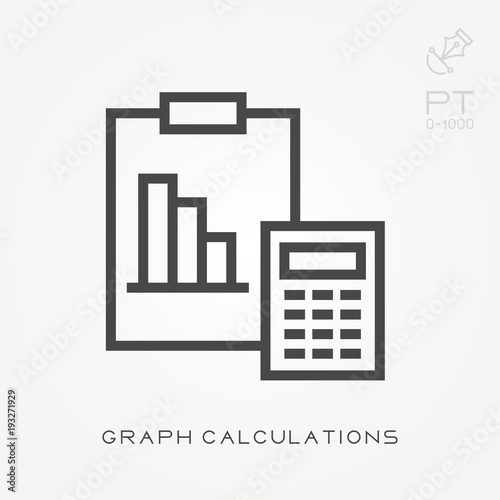 Line icon graph calculations