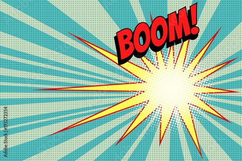 Pop art boom background
