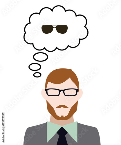 Person denkt an Sonnenbrille