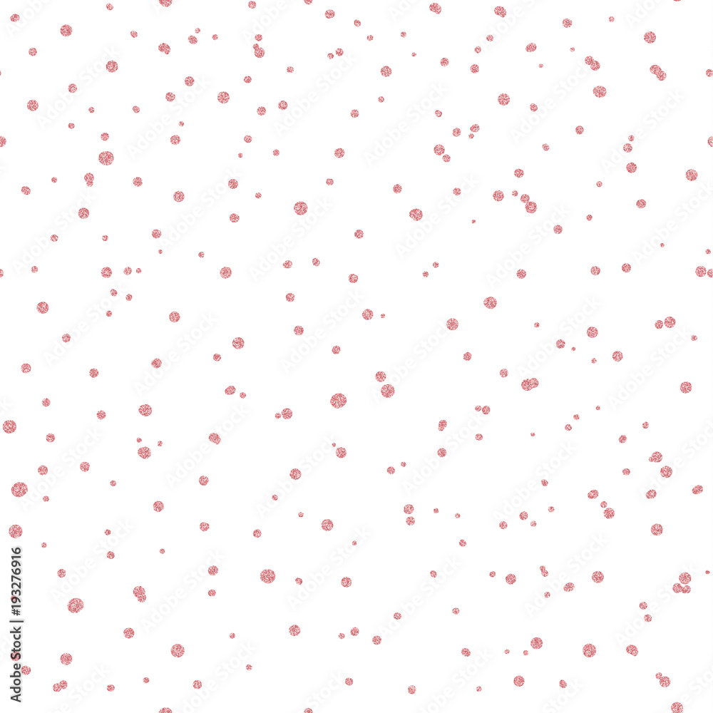 Seamless pattern with pink glitter textured confetti Seamless pattern with pink glitter textured confetti