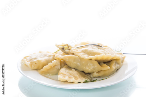 Boiled dumplings stuffed