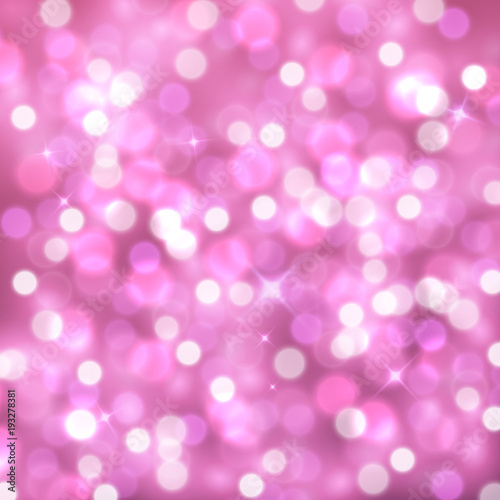 Vector abstract pink sparkling background with blurred lights