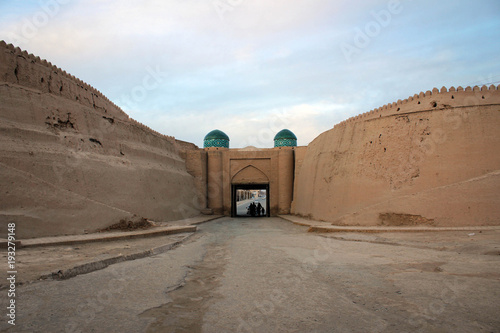 Walls of ancient Khiva town, Uzbekistan