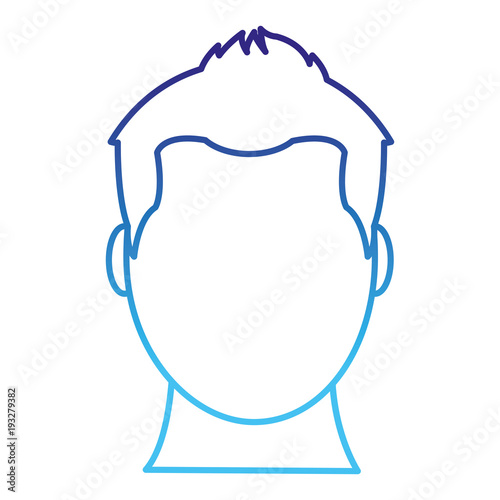degraded line avatar man with faceless and hairstyle design