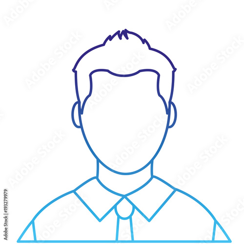 degraded line avatar man with faceless and elegant shirt