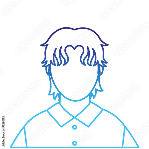 degraded line avatar man with default face and shirt
