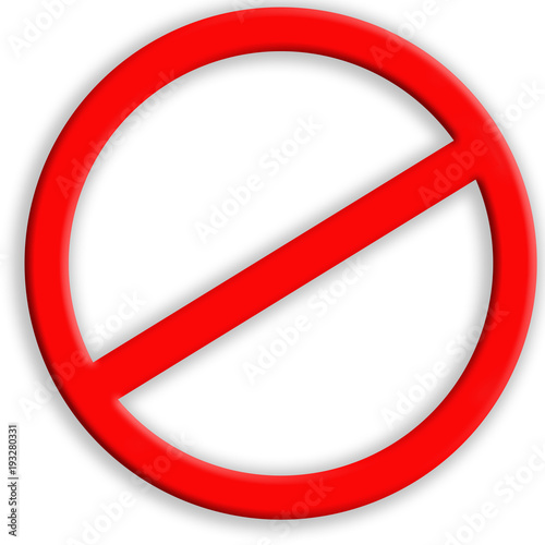 No Sign , isolated on white background Free Download No Sign , isolated on white background - GFXLoad