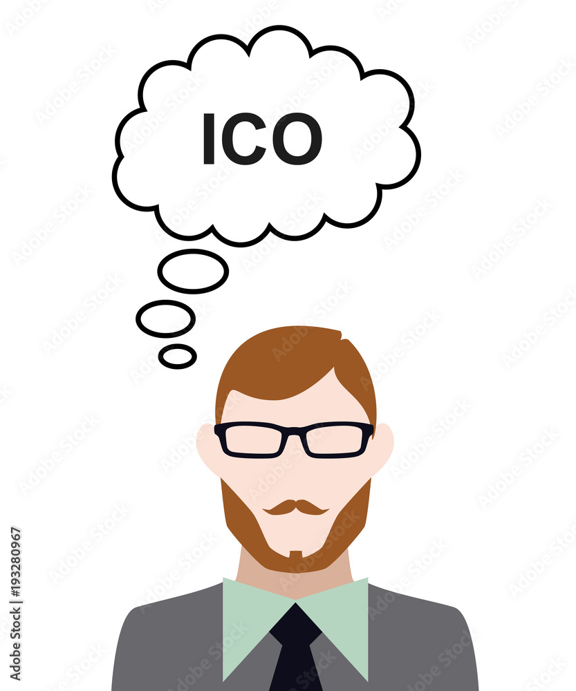 Person denkt an ICO