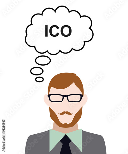Person denkt an ICO