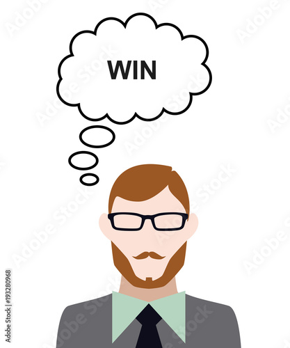 Person denkt an WIN