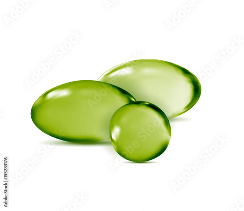 Green vector 3d pills