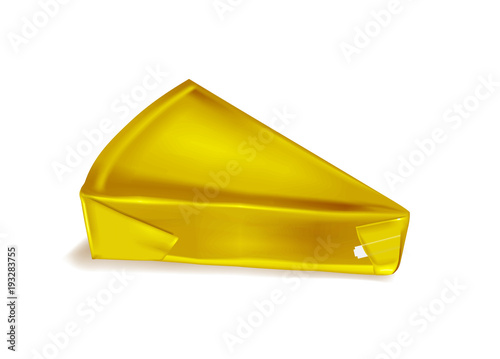 Golden soft foil wrapped cheese