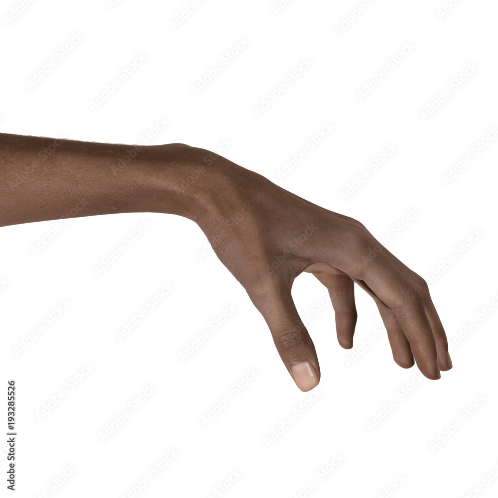 African american black hand gesture isolated on white background African american black hand gesture isolated on white background