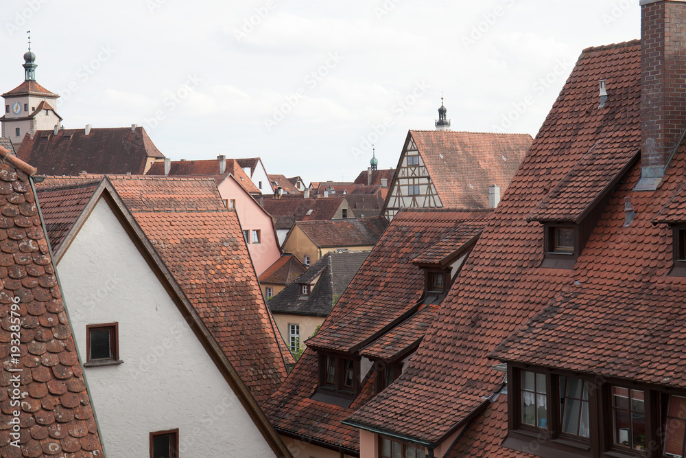 Rooftop with old shingles