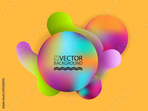 Abstract digital multicolor hologram style geometric trendy background. With place for your message. Business or tech presentation, cover template