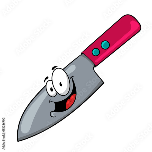 cartoon knife, vector illustration