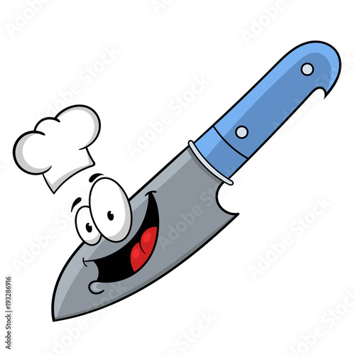 cartoon knife, vector illustration