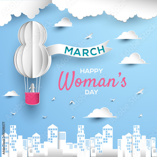 happy women's day greeting card
