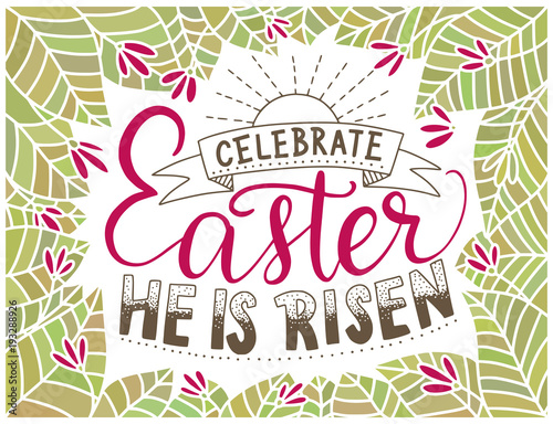 Easter vector lettering card.