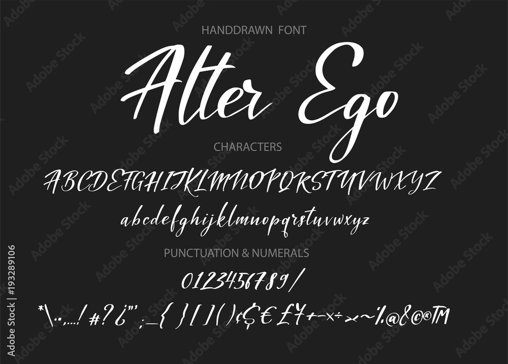 Typography alphabet for your designs logo, typeface, web banner, card, wedding invitation.