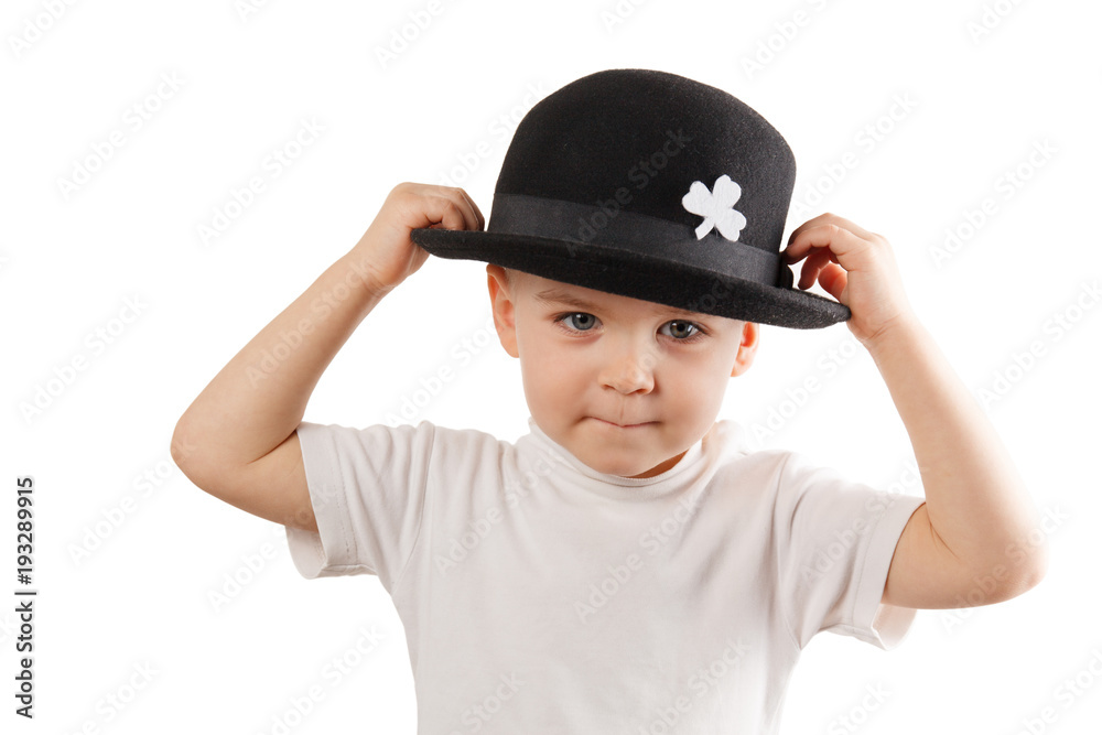 Little boy with Leprechaun hat Little boy with Leprechaun hat