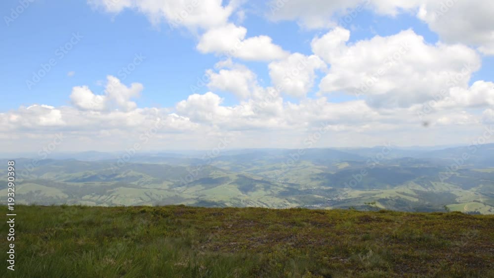 mountain landscape from the top of the Carpathians in summer